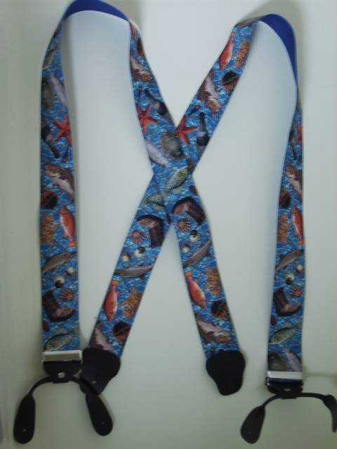 BUTTON-ON CATCH OF THE DAY Suspenders 2 inches wide and 48 inches long UA120N48CDLB